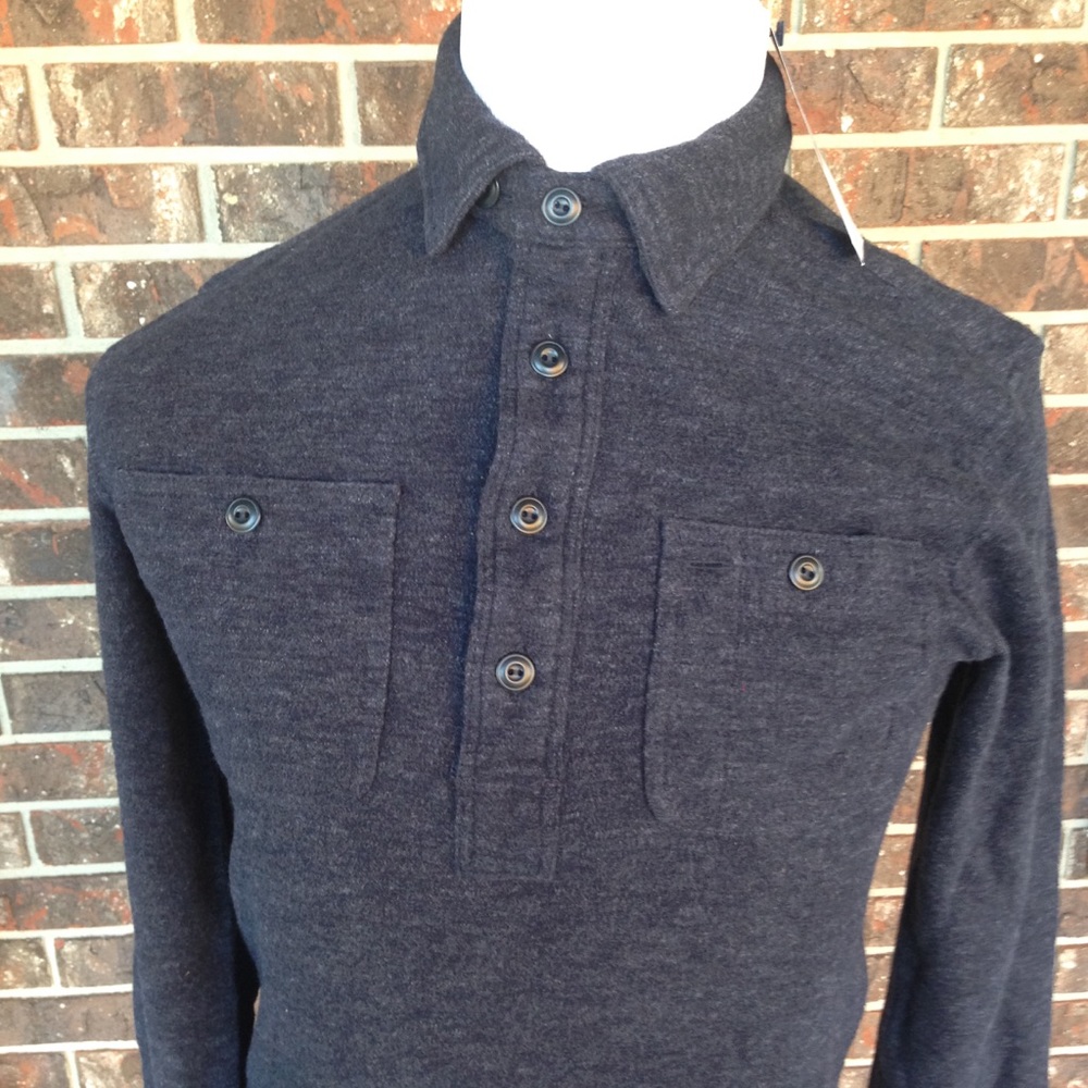 POLO RALPH LAUREN HALF BUTTON JERSEY/PULLOVER $185 - Picture 4 of 9
